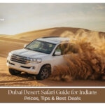 Indian tourists enjoying desert safari Dubai