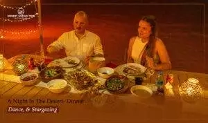 Desert private dinner Dubai | Desert stargazing experience | Blog Banner by Dubai Desert Safari Trip