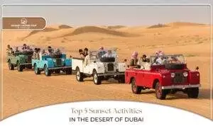 Sunset desert safari Dubai | Best time for desert safari in Dubai | Blog Banner by Dubai Desert Safari Trip