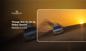 things not to do in Dubai desert | desert safari mistakes to avoid Blog Banner By Dubai Desert Safari Trip