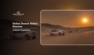 Dubai desert safari sunrise | Dubai desert sunset tour Blog Banner by Dubai Desert Safari Trip