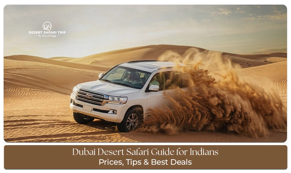 Indian tourists enjoying desert safari Dubai